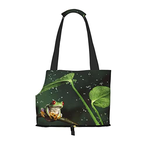 Peace Tree Frosch Haustier Schultertasche Haustier Handtasche Tragbare Faltbare Haustier Sling Tragetasche Handtasche für kleine Haustiere Outdoor Einkaufen Reisen von ASEELO