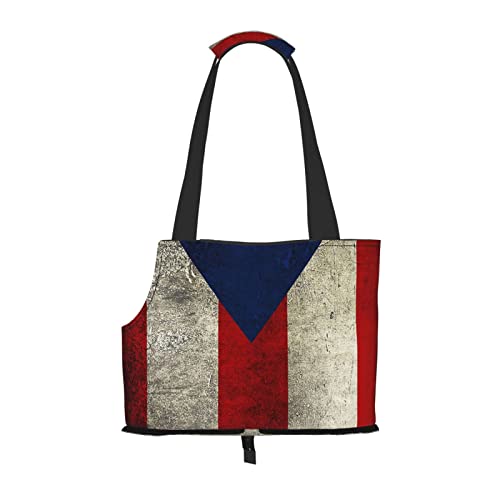 Puerto Rico Flagge Haustier Schultertasche Haustier Handtasche Tragbare Faltbare Haustier Sling Tragetasche Handtasche für kleine Haustiere Outdoor Einkaufen Reisen von ASEELO