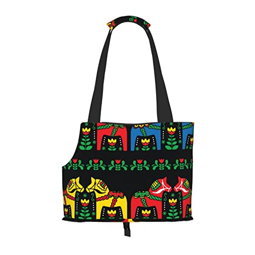 Runner schwedisches Dala Pferd Folk Haustier Reise Handtasche, Hundegeldbörse, Geldbörse, Haustier, kleine Hundegeldbörse, tragbar und sicher, bequem und schön. Runner schwedisches Dala Pferd Folk Haustier Reise Handtasche, Hundegeldbörse, Geldbörse, Haustier, kleine Hundegeldbörse, tragbar und sicher, bequem und schön. von ASEELO