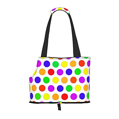 Schöne gepunktete Haustier-Schultertasche für Haustiere, tragbar, faltbar, Handtasche für kleine Haustiere, Outdoor, Einkaufen, Reisen Schöne gepunktete Haustier-Schultertasche für Haustiere, tragbar, faltbar, Handtasche für kleine Haustiere, Outdoor, Einkaufen, Reisen von ASEELO