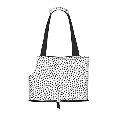 Schultertasche für Haustiere, tragbar, faltbar, für kleine Haustiere, Outdoor, Einkaufen, Reisen, Schwarz und Weiß Schultertasche für Haustiere, tragbar, faltbar, für kleine Haustiere, Outdoor, Einkaufen, Reisen, Schwarz und Weiß von ASEELO