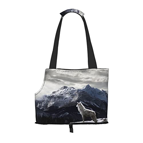 Snow Mountain Lone Wolf Haustier-Tragetasche, tragbar, für kleine Hunde/Katzen, weich, mit verstellbarem Sicherheitsgurt, für U-Bahn/Einkaufen/Wandern/Reisen Snow Mountain Lone Wolf Haustier-Tragetasche, tragbar, für kleine Hunde/Katzen, weich, mit verstellbarem Sicherheitsgurt, für U-Bahn/Einkaufen/Wandern/Reisen von ASEELO