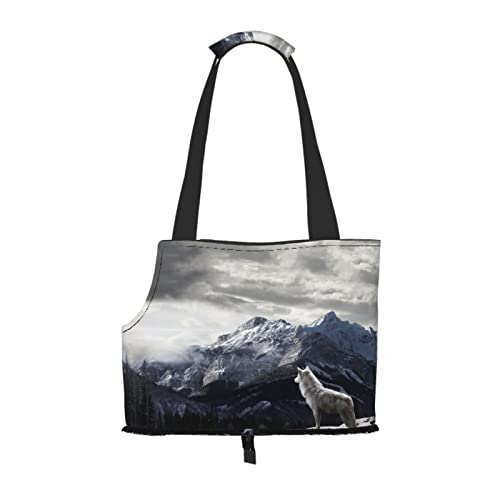 Snow Mountain Lone Wolf Haustier-Tragetasche, tragbar, für kleine Hunde/Katzen, weich, mit verstellbarem Sicherheitsgurt, für U-Bahn/Einkaufen/Wandern/Reisen Snow Mountain Lone Wolf Haustier-Tragetasche, tragbar, für kleine Hunde/Katzen, weich, mit verstellbarem Sicherheitsgurt, für U-Bahn/Einkaufen/Wandern/Reisen von ASEELO