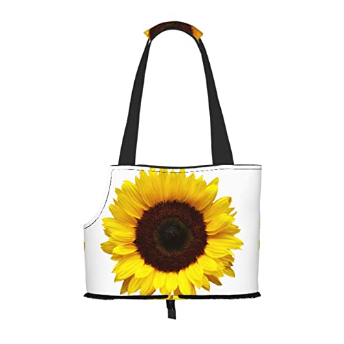 Sonnenblumen-Hintergrund-Haustier-Tragetasche, tragbar, für kleine Hunde/Katzen, weich, mit verstellbarem Sicherheitsgurt, für U-Bahn/Einkaufen/Wandern/Reisen Sonnenblumen-Hintergrund-Haustier-Tragetasche, tragbar, für kleine Hunde/Katzen, weich, mit verstellbarem Sicherheitsgurt, für U-Bahn/Einkaufen/Wandern/Reisen von ASEELO