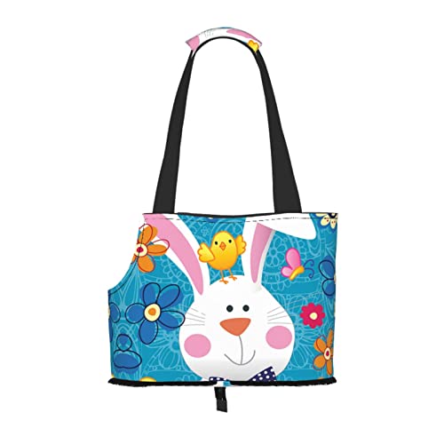 Spring Happy Easter Haustier-Tragetasche, tragbare kleine Hunde/Katzen, weiche Seiten-Tragetasche mit verstellbarem Sicherheitsgurt, für U-Bahn/Einkaufen/Wandern/Reisen Spring Happy Easter Haustier-Tragetasche, tragbare kleine Hunde/Katzen, weiche Seiten-Tragetasche mit verstellbarem Sicherheitsgurt, für U-Bahn/Einkaufen/Wandern/Reisen von ASEELO