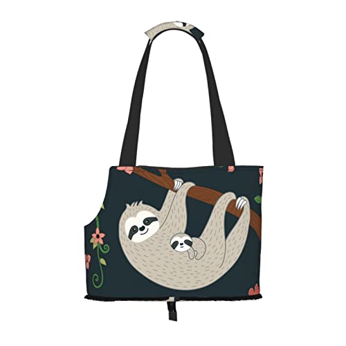Tragetasche für kleine Hunde/Katzen, mit Cartoon-Tiermotiv, mit verstellbarem Sicherheitsgurt, für U-Bahn/Einkaufen/Wandern/Reisen Tragetasche für kleine Hunde/Katzen, mit Cartoon-Tiermotiv, mit verstellbarem Sicherheitsgurt, für U-Bahn/Einkaufen/Wandern/Reisen von ASEELO