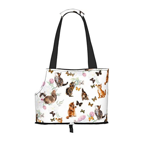 Tragetasche für kleine Hunde/Katzen, mit Schmetterling, mit verstellbarem Sicherheitsgurt, für U-Bahn/Einkaufen/Wandern/Reisen Tragetasche für kleine Hunde/Katzen, mit Schmetterling, mit verstellbarem Sicherheitsgurt, für U-Bahn/Einkaufen/Wandern/Reisen von ASEELO
