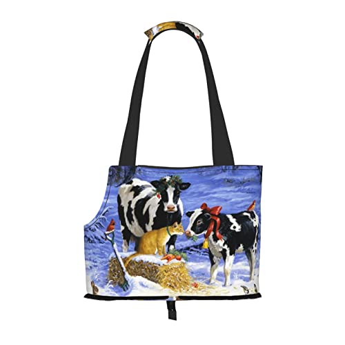 Weihnachts-Tragetasche für kleine Hunde/Katzen, weich, mit verstellbarem Sicherheitsgurt, für U-Bahn/Einkaufen/Wandern/Reisen Weihnachts-Tragetasche für kleine Hunde/Katzen, weich, mit verstellbarem Sicherheitsgurt, für U-Bahn/Einkaufen/Wandern/Reisen von ASEELO