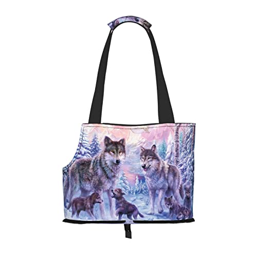 Winter Wolf Haustier-Tragetasche, tragbar, für kleine Hunde/Katzen, weich, mit verstellbarem Sicherheitsgurt, für U-Bahn/Einkaufen/Wandern/Reisen Winter Wolf Haustier-Tragetasche, tragbar, für kleine Hunde/Katzen, weich, mit verstellbarem Sicherheitsgurt, für U-Bahn/Einkaufen/Wandern/Reisen von ASEELO
