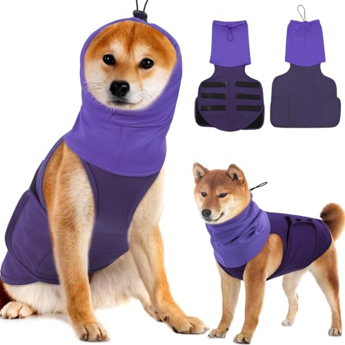 ASENKU Hunde-Angstweste, beruhigende Weste für Hunde, Linderungsshirt für Gewitter, Feuerwerk, Lärm, hält das Haustier ruhig ohne Medizin und Training, Angstberuhigungsweste für kleine, mittelgroße von ASENKU
