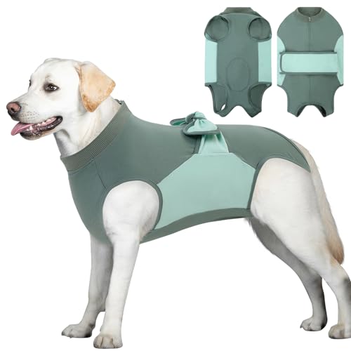 ASENKU Hundebody Nach Op mit Reißverschluss Wundschutzanzüge für Hündin Hunde, Hundebody Nach Kastration Rüde,Operationsbody Hund Medizinischer Body für Hunde,Leckschutz Hund,Pet Recovery Suit von ASENKU