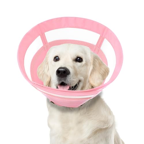 ASENKU Hundekegel-Halsband, weicher, verstellbarer Kegel für Hunde, um das Lecken zu stoppen, leichter Genesungs-Hundekegel nach Operationen, Haustier-E-Halsband für kleine, mittelgroße und große von ASENKU