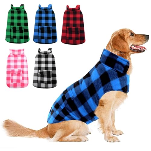 ASENKU Hundemantel Winter, Hund Fleece Jacke Plaid Reversible Hund Weste wasserdichte Winddichte Kalte Wetter Hund Kleidung Haustier Kleidung für Kleine Mittlere Große Hunde Blau 3XL ASENKU Hundemantel Winter, Hund Fleece Jacke Plaid Reversible Hund Weste wasserdichte Winddichte Kalte Wetter Hund Kleidung Haustier Kleidung für Kleine Mittlere Große Hunde Blau 3XL von ASENKU