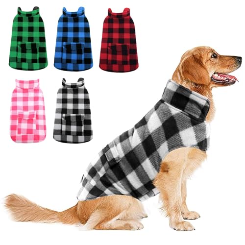 ASENKU Hundemantel Winter, Hund Fleece Jacke Plaid Reversible Hund Weste wasserdichte Winddichte Kalte Wetter Hund Kleidung Haustier Kleidung für Kleine Mittlere Große Hunde Weiß L ASENKU Hundemantel Winter, Hund Fleece Jacke Plaid Reversible Hund Weste wasserdichte Winddichte Kalte Wetter Hund Kleidung Haustier Kleidung für Kleine Mittlere Große Hunde Weiß L von ASENKU