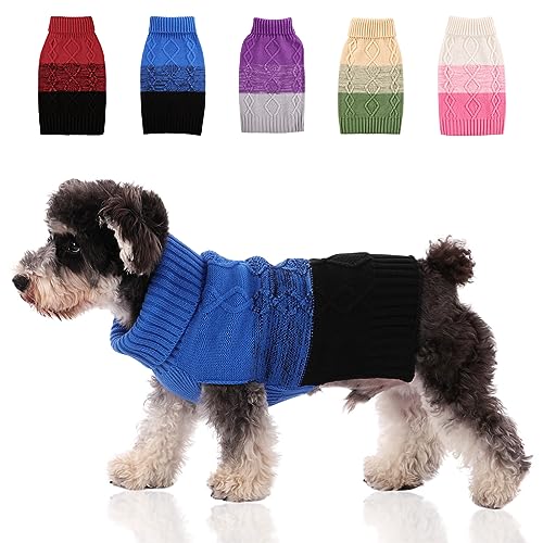 ASENKU Warmer Hundepullover für kleine und mittelgroße Hunde, Haustierpullover für Herbst und Winter, Hundekleidung, verdickter Pullover für Welpen, Katzen, Rollkragenpullover für Hunde, Chihuahua, von ASENKU