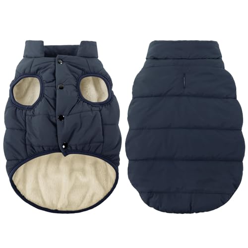 ASENKU Winddichte Hundejacke Winter wasserdichte Hundemantel Warme Hundeweste Kaltes Wetter Haustier Bekleidung mit 5-Lagen Fleece Gefüttert für Kleine Mittlere Große Hunde Blau M ASENKU Winddichte Hundejacke Winter wasserdichte Hundemantel Warme Hundeweste Kaltes Wetter Haustier Bekleidung mit 5-Lagen Fleece Gefüttert für Kleine Mittlere Große Hunde Blau M von ASENKU