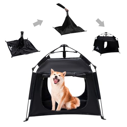 ASFANES Outdoor Wasserdichtes Haustier Automatisches Campingzelt, Pop Up Höhlenbett für Indoor Katzen und Kleine Hunde, Tragbares Katzenhaus Hundehaus, Schwarz ASFANES Outdoor Wasserdichtes Haustier Automatisches Campingzelt, Pop Up Höhlenbett für Indoor Katzen und Kleine Hunde, Tragbares Katzenhaus Hundehaus, Schwarz von ASFANES