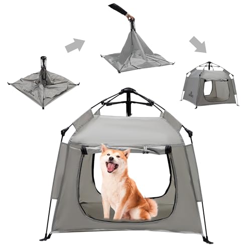 ASFANES Outdoor Wasserdichtes Haustier Automatisches Campingzelt, Pop-Up-Höhlenbett für Indoor-Katzen und kleine Hunde, tragbares Katzenhaus Hundehaus, Grau ASFANES Outdoor Wasserdichtes Haustier Automatisches Campingzelt, Pop-Up-Höhlenbett für Indoor-Katzen und kleine Hunde, tragbares Katzenhaus Hundehaus, Grau von ASFANES