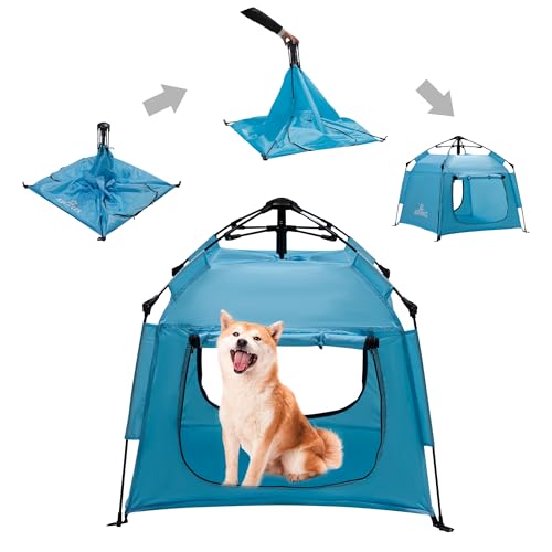 ASFANES Outdoor Wasserdichtes Haustier Automatisches Campingzelt, Pop-Up-Höhlenbett für Indoor-Katzen und kleine Hunde, tragbares Katzenhaus Hundehaus, Himmelblau ASFANES Outdoor Wasserdichtes Haustier Automatisches Campingzelt, Pop-Up-Höhlenbett für Indoor-Katzen und kleine Hunde, tragbares Katzenhaus Hundehaus, Himmelblau von ASFANES