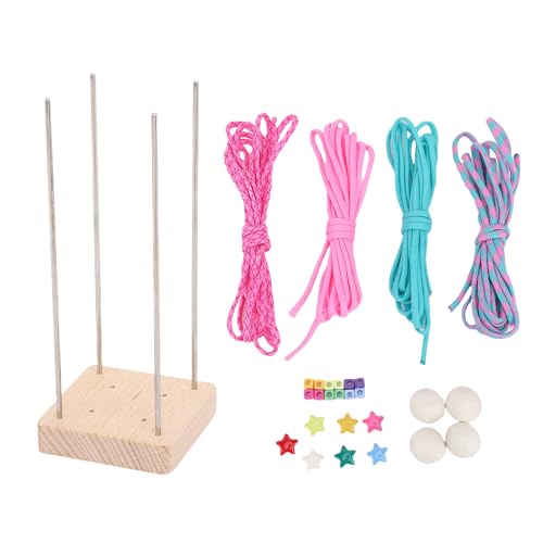 ASHATA Monkey Fist Weaving Kit, Paracord Ball Making Material Pack mit Holz Basis, Edelstahl Stangen 4 Farbe Seile für Schlüssel Bund Rucksack Outdoor Craft ASHATA Monkey Fist Weaving Kit, Paracord Ball Making Material Pack mit Holz Basis, Edelstahl Stangen 4 Farbe Seile für Schlüssel Bund Rucksack Outdoor Craft von ASHATA