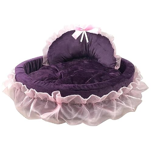 ASHLUYAK Kreatives Prinzessinnen-Bett aus Spitze für Haustiere, Nest mit Rüschen für Hunde und Katzen, Plüsch, weich und bequem, Sofa, Prinzessin, Möbel für Haustiere von ASHLUYAK