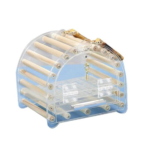 Handheld Birds Travel Cage For Small Papageien Transparent Acrylic Carry Cage For Lovebirds Portable Carry Box For Conure Portable Bird Cage Papagei Outdoor Cage von ASHLUYAK