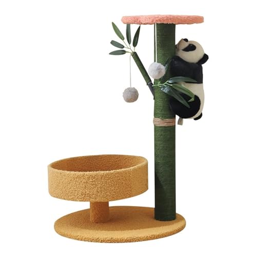 Katzen Kletterbaum Katzenbaum Hoch Panda-Kratzbaum In Bambusform Mit Kratzbäumen Und Sitzstange Für Hauskatzen Katzenmöbel von ASHSDI
