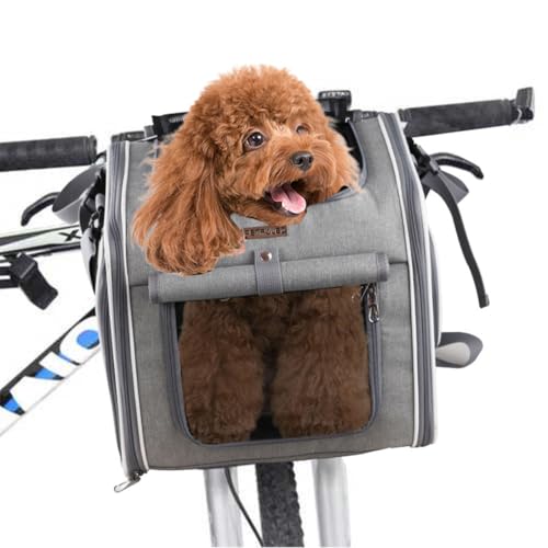 ASIAD 4 in 1 Hundekorb Fahrrad, Hundefahrradkorb Vorne,Erweiterbarer Hunderucksack,Tragerucksack Mit 4-Offenen Türen, 4-Mesh-Fenster Für Kleine Hundekatzen Welpen,Grau ASIAD 4 in 1 Hundekorb Fahrrad, Hundefahrradkorb Vorne,Erweiterbarer Hunderucksack,Tragerucksack Mit 4-Offenen Türen, 4-Mesh-Fenster Für Kleine Hundekatzen Welpen,Grau von ASIAD