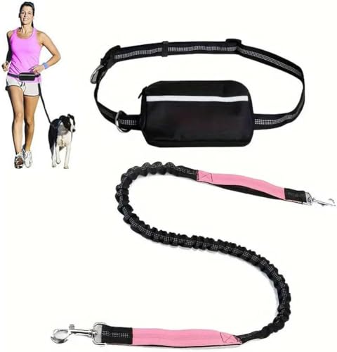ASIAD Upliftjoys Dog Leash,Dog Running Lead,Dog Walking Belt Bag with Adjustable Waist Belt,Handles Elastic Leash for Running and Walking The Dogs,Reflective Design for Walking Running,Rosa,A ASIAD Upliftjoys Dog Leash,Dog Running Lead,Dog Walking Belt Bag with Adjustable Waist Belt,Handles Elastic Leash for Running and Walking The Dogs,Reflective Design for Walking Running,Rosa,A von ASIAD