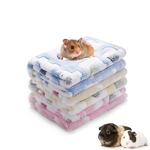 ASOCEA 3-Pack Meerschweinchen Decke Weiche Warme Haustier Schlaf Matte Pad Kleine Tiere Bettwäsche Handtücher Flanell Werfen für Meerschweinchen Hamster Kleines Kaninchen Chinchilla Igel(15.7*23.6in) von ASOCEA