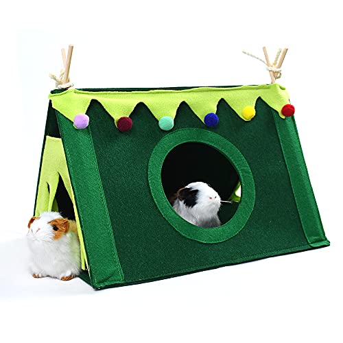ASOCEA Meerschweinchen Wald Versteck Fleece Eckhängematte Kleintiere Versteck Haustier Käfig Habitat Haus Zelt Nest Spielzeug für Frettchen Chinchillas Igel Hamster Gleiter Ratten (Grün L) ASOCEA Meerschweinchen Wald Versteck Fleece Eckhängematte Kleintiere Versteck Haustier Käfig Habitat Haus Zelt Nest Spielzeug für Frettchen Chinchillas Igel Hamster Gleiter Ratten (Grün L) von ASOCEA