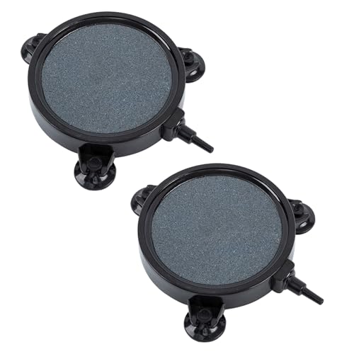 ASOFTY 2 Stück Aquarium Sprudler Stein, Aquarium Luftstein mit Saugnapf, Luftsteinscheibe, Luftausströmer Sprudler für Aquarien und Fischbecken ASOFTY 2 Stück Aquarium Sprudler Stein, Aquarium Luftstein mit Saugnapf, Luftsteinscheibe, Luftausströmer Sprudler für Aquarien und Fischbecken von ASOFTY