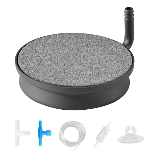 ASOFTY Aquarium Luftstein, 5.8cm Rund Aquarium Sauerstoffstein mit 1.5M Luftrohr, Verstellbarer Steuerventil, Rückschlagventil, Saugnap und Verbinder, Aquarium Sprudler Stein Set ASOFTY Aquarium Luftstein, 5.8cm Rund Aquarium Sauerstoffstein mit 1.5M Luftrohr, Verstellbarer Steuerventil, Rückschlagventil, Saugnap und Verbinder, Aquarium Sprudler Stein Set von ASOFTY