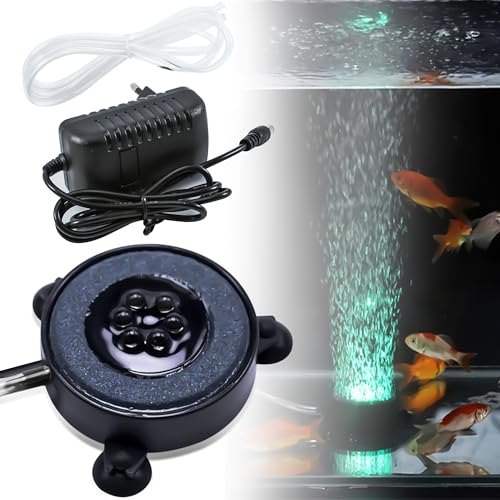 ASOFTY Aquarium Sprudler Stein Sauerstoff Pumpe, Aquarium Blasenlicht, 7 Farben LED Buntes Licht Aquarium Luft Stein, Aquarienleuchte mit Luftblasenloch für Aquarium Dekoration ASOFTY Aquarium Sprudler Stein Sauerstoff Pumpe, Aquarium Blasenlicht, 7 Farben LED Buntes Licht Aquarium Luft Stein, Aquarienleuchte mit Luftblasenloch für Aquarium Dekoration von ASOFTY