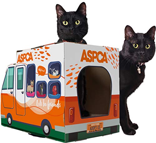 ASPCA Katzenhaus & Kratzbaum mit Bonus Katzenminze enthalten, Adoption Truck Katzenhaus (CAS2030) von ASPCA