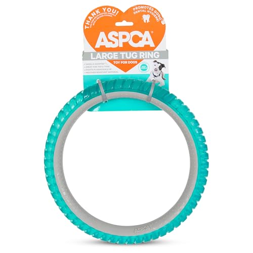 ASPCA Robustes TPR-Ring-Hundespielzeug – robuster Kauring mit Vanilleduft – wetterbeständig, bekämpft Plaque – Wurf- und Zerrspielzeug (XL/kleine Größen) von ASPCA
