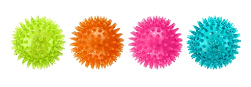 ASPCA Squeeky Puppy Teething Spikey Glitter Ball Kauspielzeug Ungiftiges TPR Gummi für kleine bis mittelgroße Hunde von ASPCA