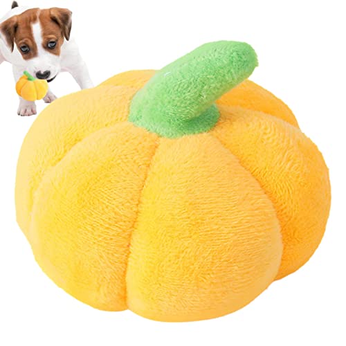 ASTRL Kürbis Hund Plüsch | Interaktives langlebiges Hundespielzeug | Halloween-Quietschspielzeug, das mittelgroßes Haustier-Welpenspielzeug zum Zahnen Kleiner Hunde spielt von ASTRL