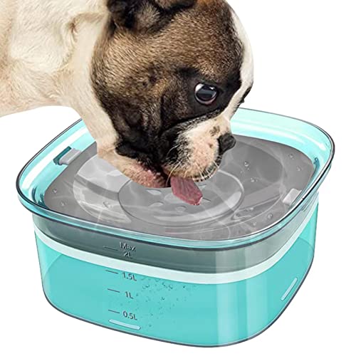 Langsamer Wassernapf für Hunde - Wassernapf für Hunde Kein Verschütten - 2L Wassernapf mit großem Fassungsvermögen für Katzen und Hunde, transparenter langsamer Wasserspender für Haustiere Astrl von ASTRL