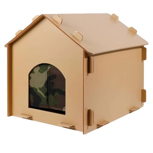 ASTVDFQK Haustierhaus for Hunde Und Katzen, Abnehmbares Schutzbett for Tiere, Wasserdichtes Katzenhaus for Draußen Mit Abnehmbarem Kissen(M) von ASTVDFQK