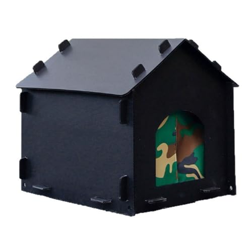 ASTVDFQK Katzenhaus Outdoor, Großer Katzenunterstand for Mit Fenster, for Streunende/Stallkatzen Gemütlichem Kissen, Hundehütte, Ideales Wasserdichtes Hundehaus for Wilde Hunde(L) von ASTVDFQK