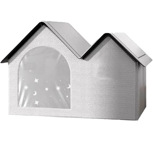 ASTVDFQK Katzenhaus Outdoor for Freigängerkatzen, Isolierte Eisbox, Katzenunterstand Mit Tür, Im Freien for Streuner(with 3 Ice Tray,M) von ASTVDFQK