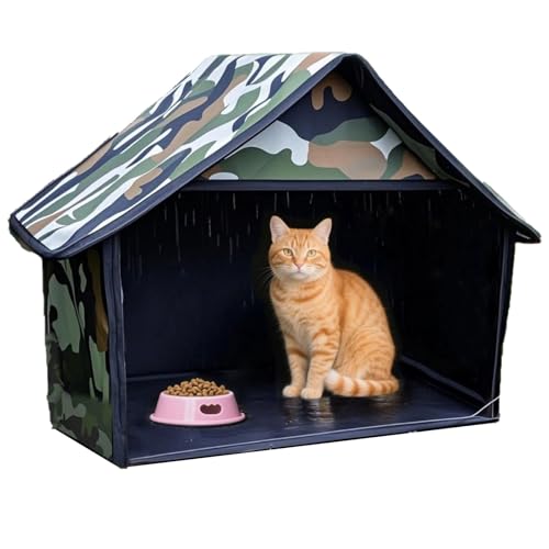 ASTVDFQK Katzenhaus for Draußen, Großes Winterhaus for Katzen Und Kleine Hunde Im Innen- Und Außenbereich, Hundehütte,Einfach Zu Montieren ASTVDFQK Katzenhaus for Draußen, Großes Winterhaus for Katzen Und Kleine Hunde Im Innen- Und Außenbereich, Hundehütte,Einfach Zu Montieren von ASTVDFQK