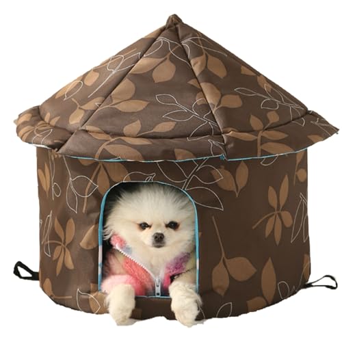 ASTVDFQK Katzenhaus for Draußen Und Drinnen, Katzenhaus Outdoor Winterfest Unterschlupf for Katzen, Hunde Und Wildtiere(Kaki,M) von ASTVDFQK