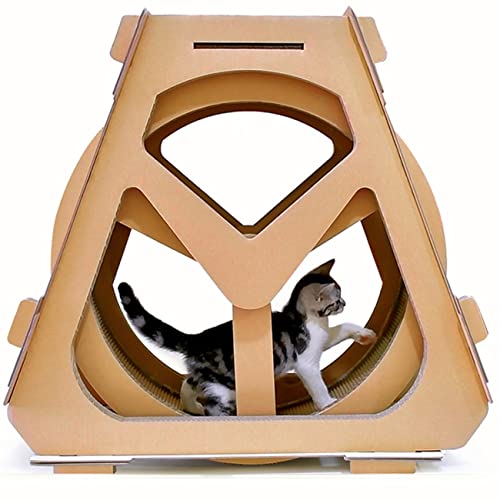 Cat Sports Laufband Riesenrad Haustiermöbel Cat Scratch Board Scratch Climbing Regal Roller Rotation (73 * 36 * 70cm) von ASUMUI