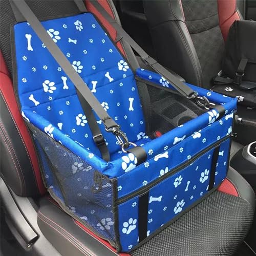 Hundeautositz Pet Booster Seat Pet Travel Safety Car Seat, Hundesitz aus Material ist sicher und bequem, abnehmbar und leicht zu reinigen. (Blue) von ASUMUI