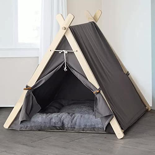 Hundezwinger Four Seasons Universal Pet Tent Abnehmbares und waschbares Zelt, Indoor-Zelt für kleine Hunde (Grey) von ASUMUI