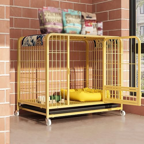 Heavy Dut Hundekäfig, Haustierkiste, Haustier Zwinger -Playpen -Hundekennel, Haustier Caanimal mit Rädern und abnehmbarem Tablett KeYJ Heavy Dut Hundekäfig, Haustierkiste, Haustier Zwinger -Playpen -Hundekennel, Haustier Caanimal mit Rädern und abnehmbarem Tablett KeYJ von ASYHONG