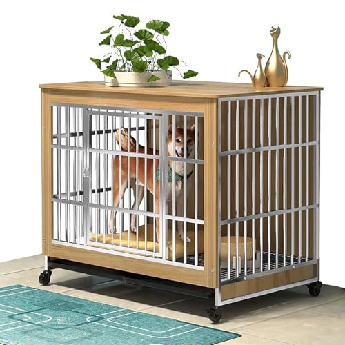 Hund Crodeniture Hund Hundezwinger, Haustier Cawith Abnehmbares Tablett, Haustier Zwinger -Playpen, Hundekiste Endtisch/Holzfarbe/129 * 83 * 100 cm KeYJ Hund Crodeniture Hund Hundezwinger, Haustier Cawith Abnehmbares Tablett, Haustier Zwinger -Playpen, Hundekiste Endtisch/Holzfarbe/129 * 83 * 100 cm KeYJ von ASYHONG