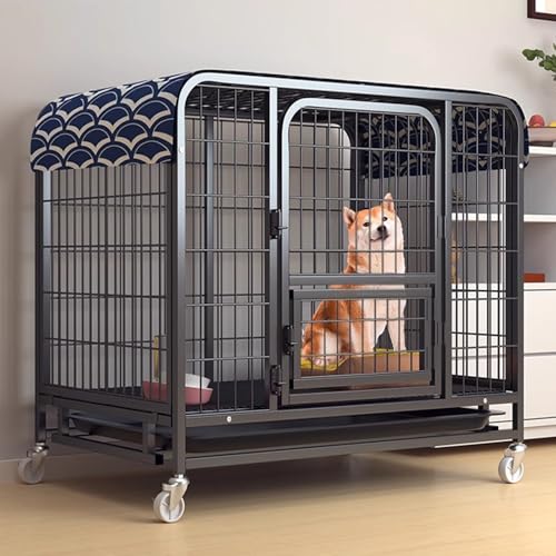 Hundekiste, Haustierkisten, Zwinger mit Rädern und abnehmbarem Tablett/Schwarz KeYJ Hundekiste, Haustierkisten, Zwinger mit Rädern und abnehmbarem Tablett/Schwarz KeYJ von ASYHONG
